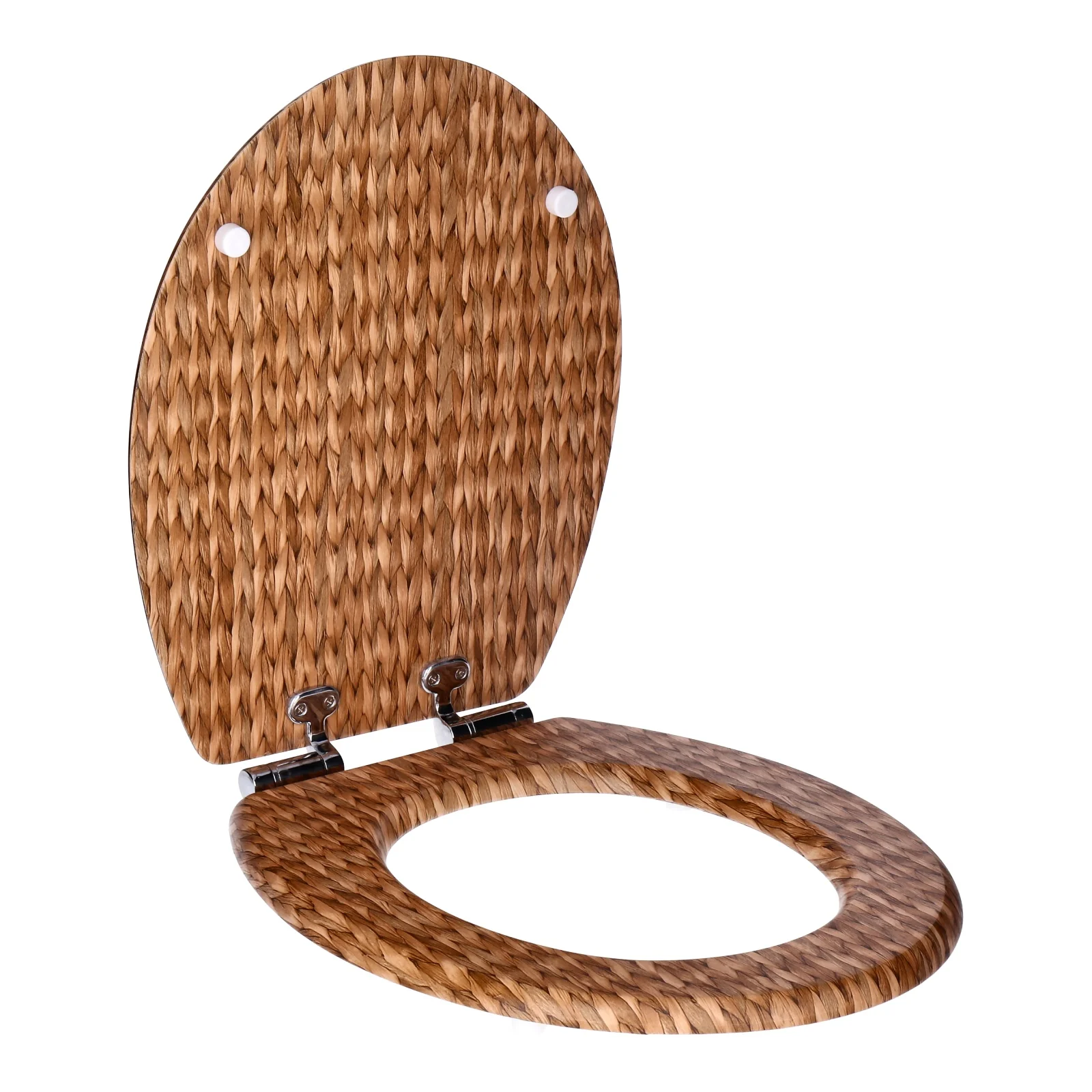 TP WC-Sitz mit Absenk-Automatik, Motiv, Soft-Close Holz-Kern, ovale O-Form, EU-Größe, bis 120 kg Basket Wave - Image 2