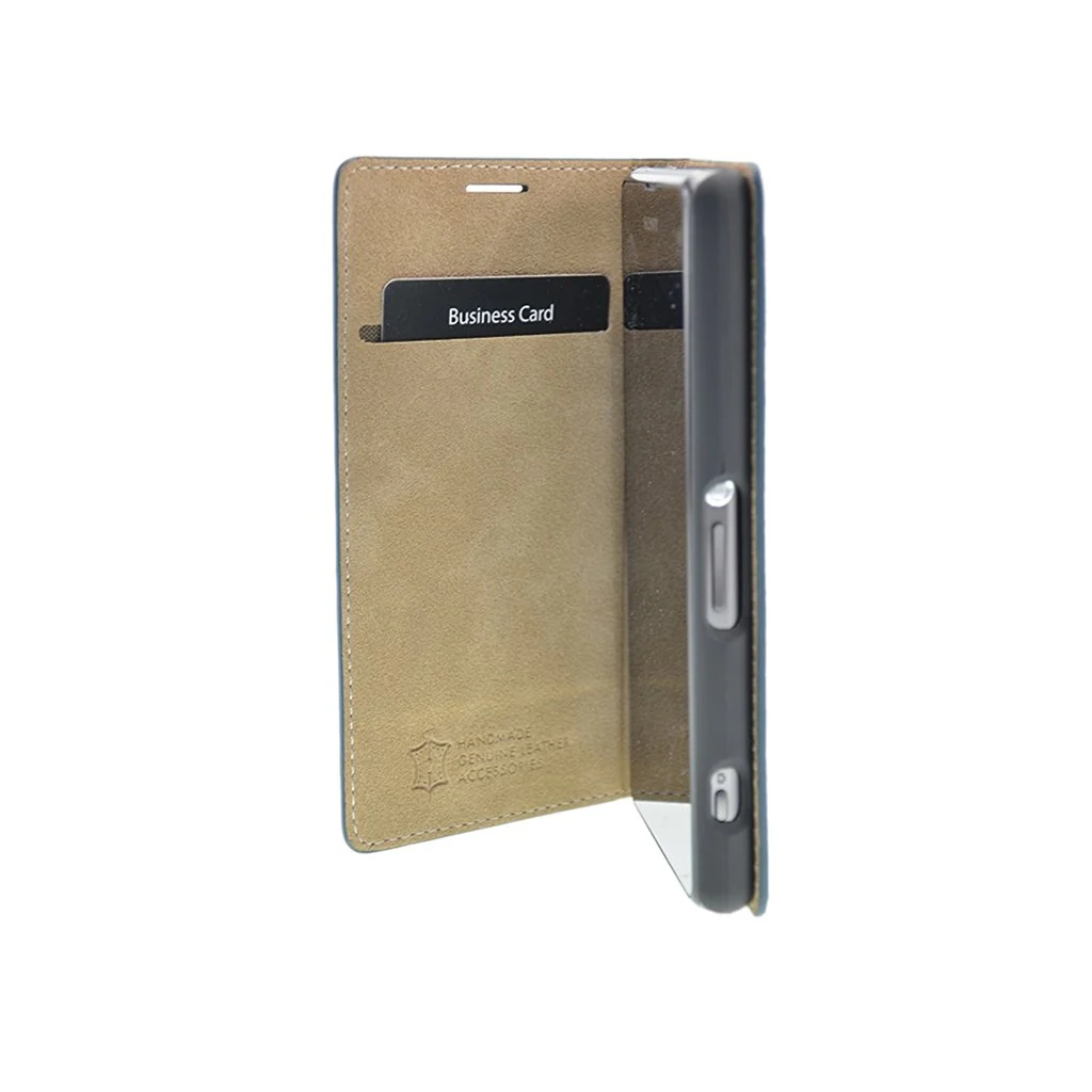Mike Galeli Magnetische Folio Schutzhülle Cover Sony Z5 - Schwarz Standfunktion und Kartenfach - Image 4