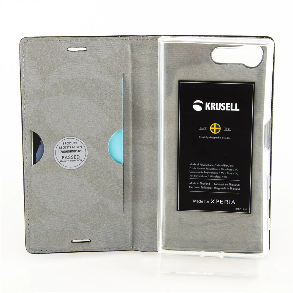 Krusell Malmö Case Hülle für Sony Xperia X Compact in schwarz - Image 3