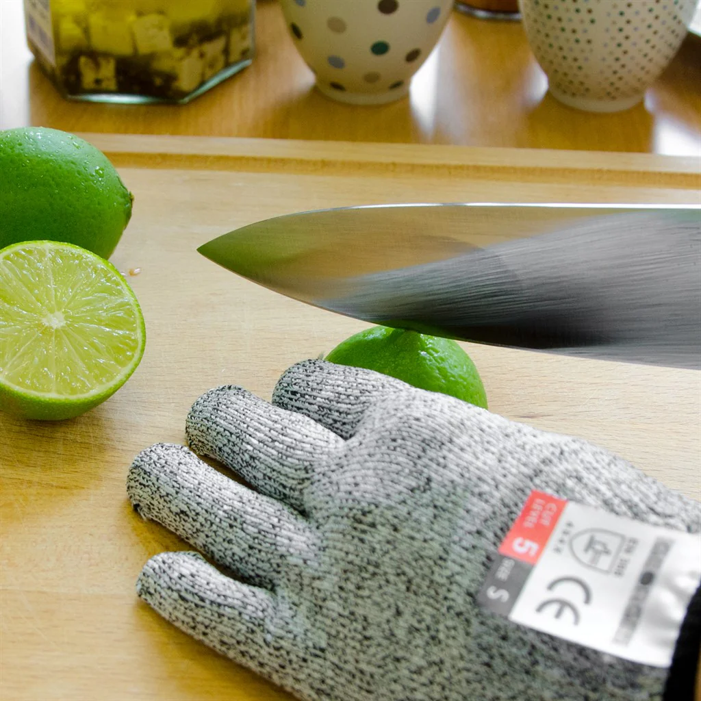 TP Schnittschutzhandschuh zum Schneiden für Küche und Garten, Mesh Arbeitsschutz Handschuh EN388 L5 XS - Image 3
