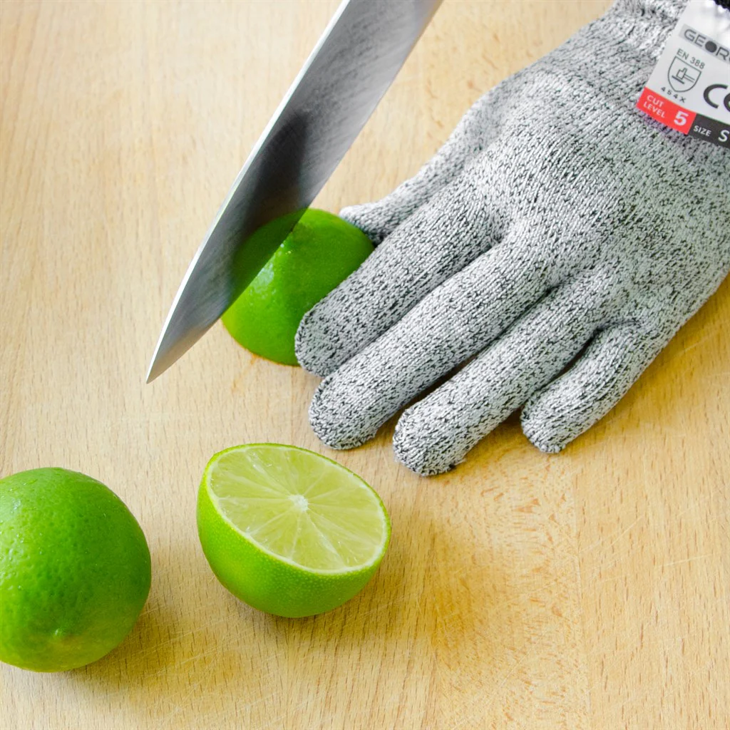 TP Schnittschutzhandschuh zum Schneiden für Küche und Garten, Mesh Arbeitsschutz Handschuh EN388 L5 XS - Image 4