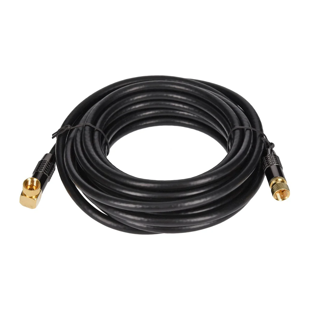 TP SAT-Kabel in schwarz, 90° gewinkelt 5m