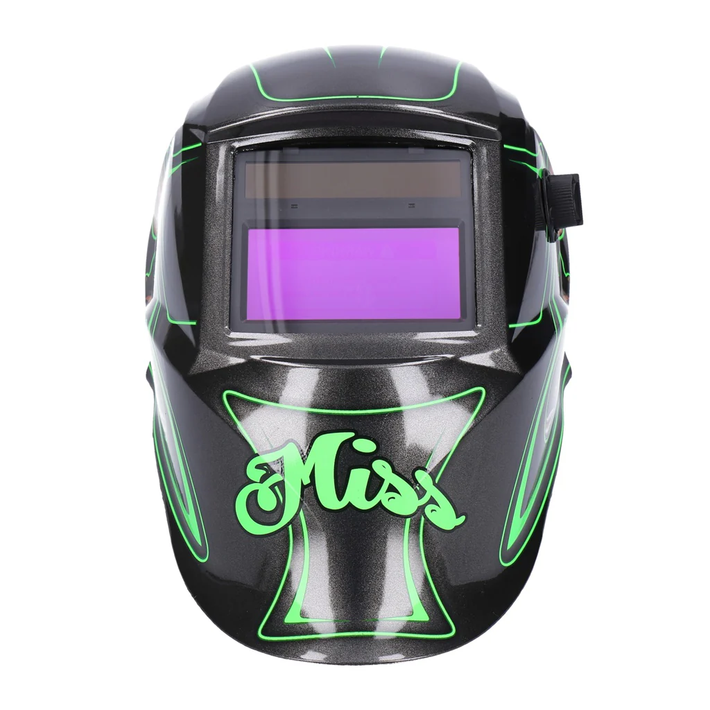 TP Automatik Solar Schweißhelm mit UV-Schutz, auto Verdunkelung, Feuerhemmend, schnelle Schaltzeiten- Green Miss (1606-A) - Image 2