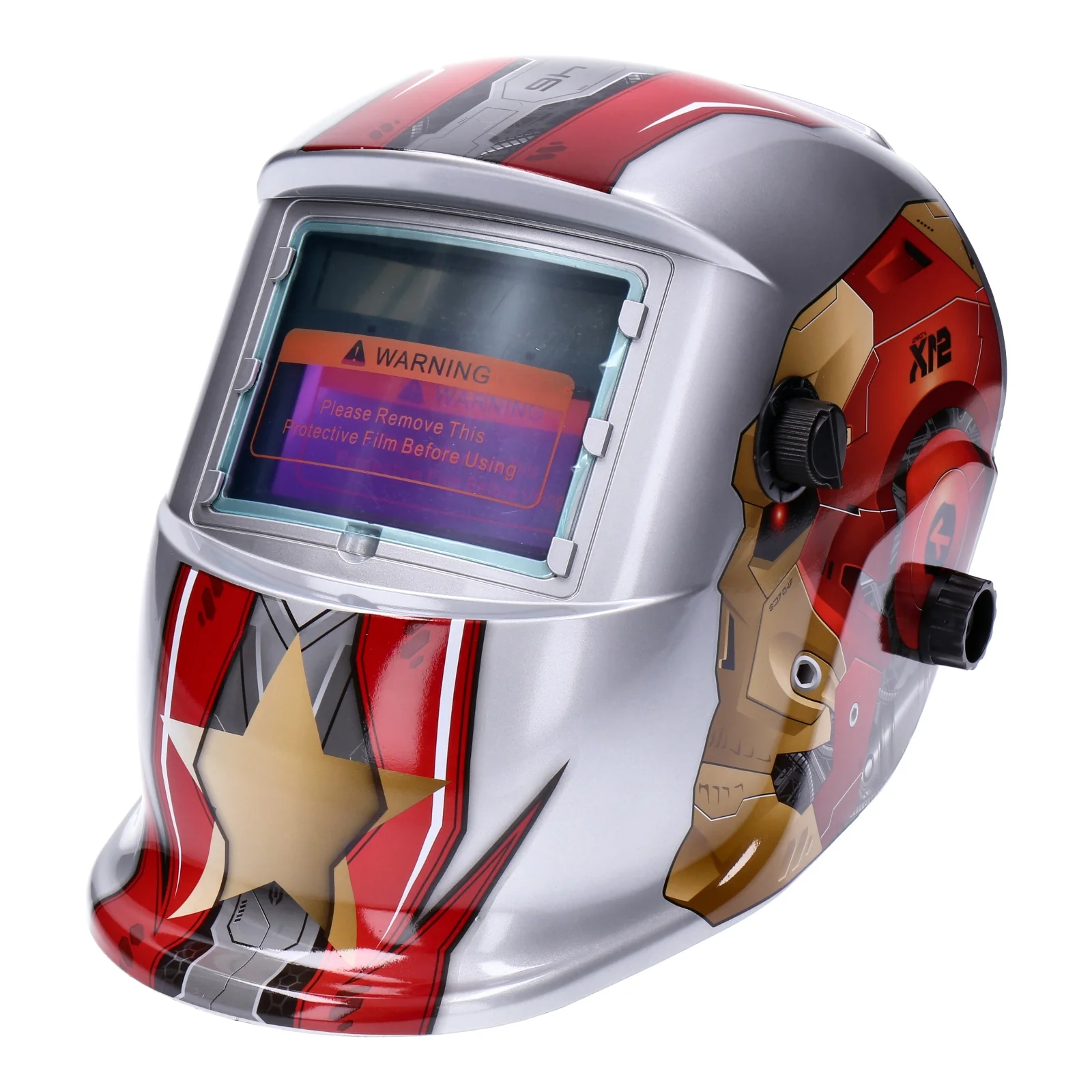 TP Automatik Solar Schweißhelm mit UV-Schutz, auto Verdunkelung, Feuerhemmend, schnelle Schaltzeiten- Iron Man - Image 2