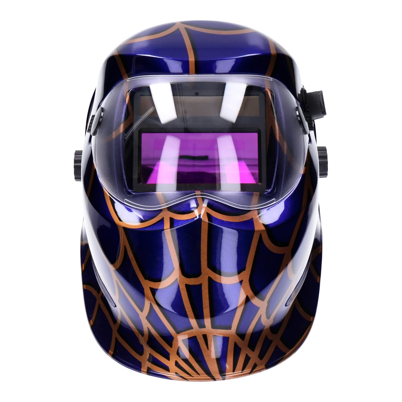 TP Automatik Solar Schweißhelm mit UV-Schutz, auto Verdunkelung, Feuerhemmend, schnelle Schaltzeiten- Blue & Gold