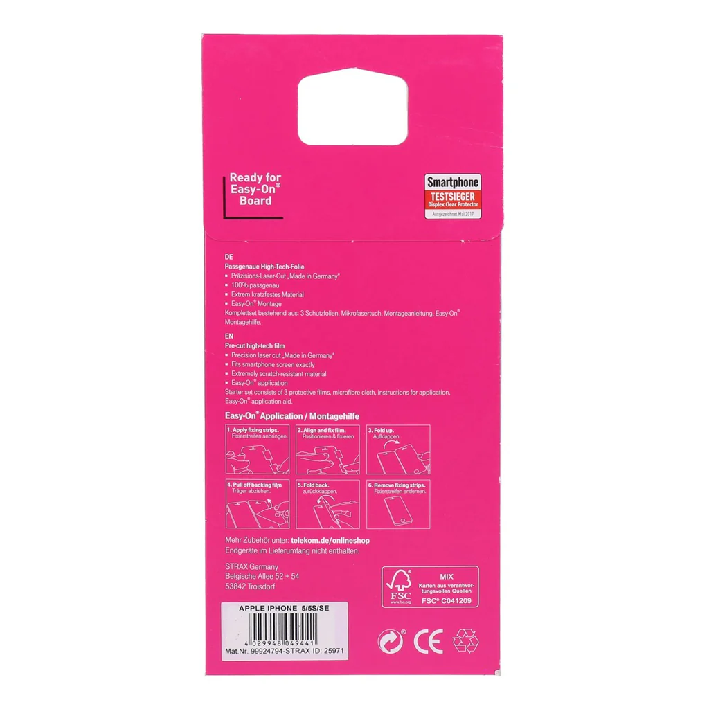 Displex Schutzfolie für iPhone SE 5s 3er Pack - Image 2