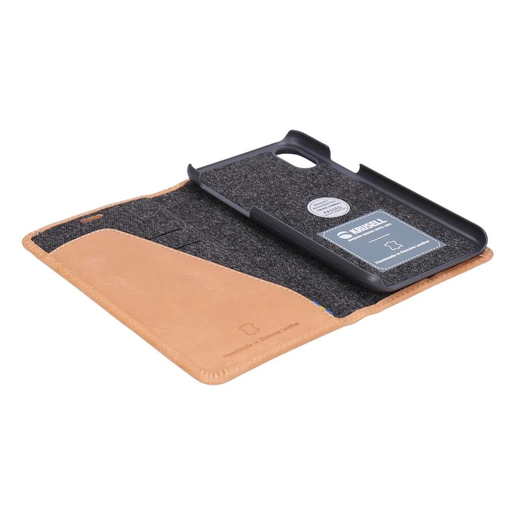 Krusell SUNNE Wallet hellbraun aus echtem Leder passend für Apple iPhone X - Image 3
