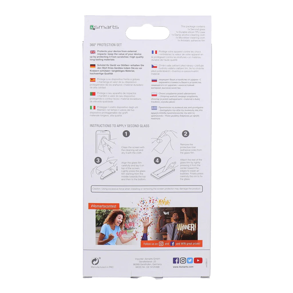 4smarts 360° Protection Set Limited Cover für Samsung Galaxy J6 (2018) transparent - Image 2