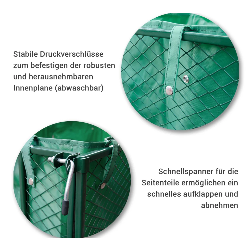 TP Transportwagen für den Garten, Lasten Handwagen mit Gitter, Plane und Luftbereifung, bis 550 kg - Image 10