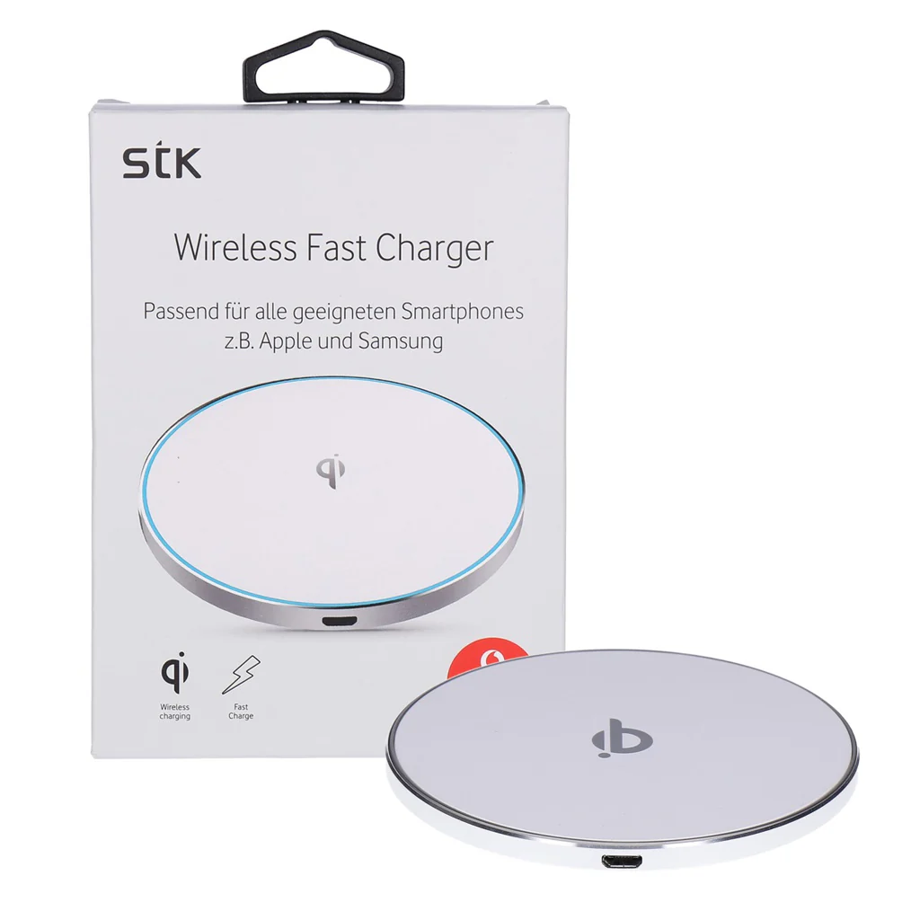 Induktive Qi Ladestation universal mit Micro-USB Anschluss 10 W weiß