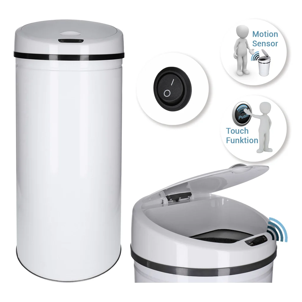 TP Sensor Mülleimer 50L weiß rund - Image 2