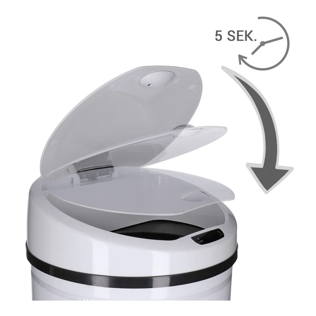 TP Sensor Mülleimer 50L weiß rund - Image 3