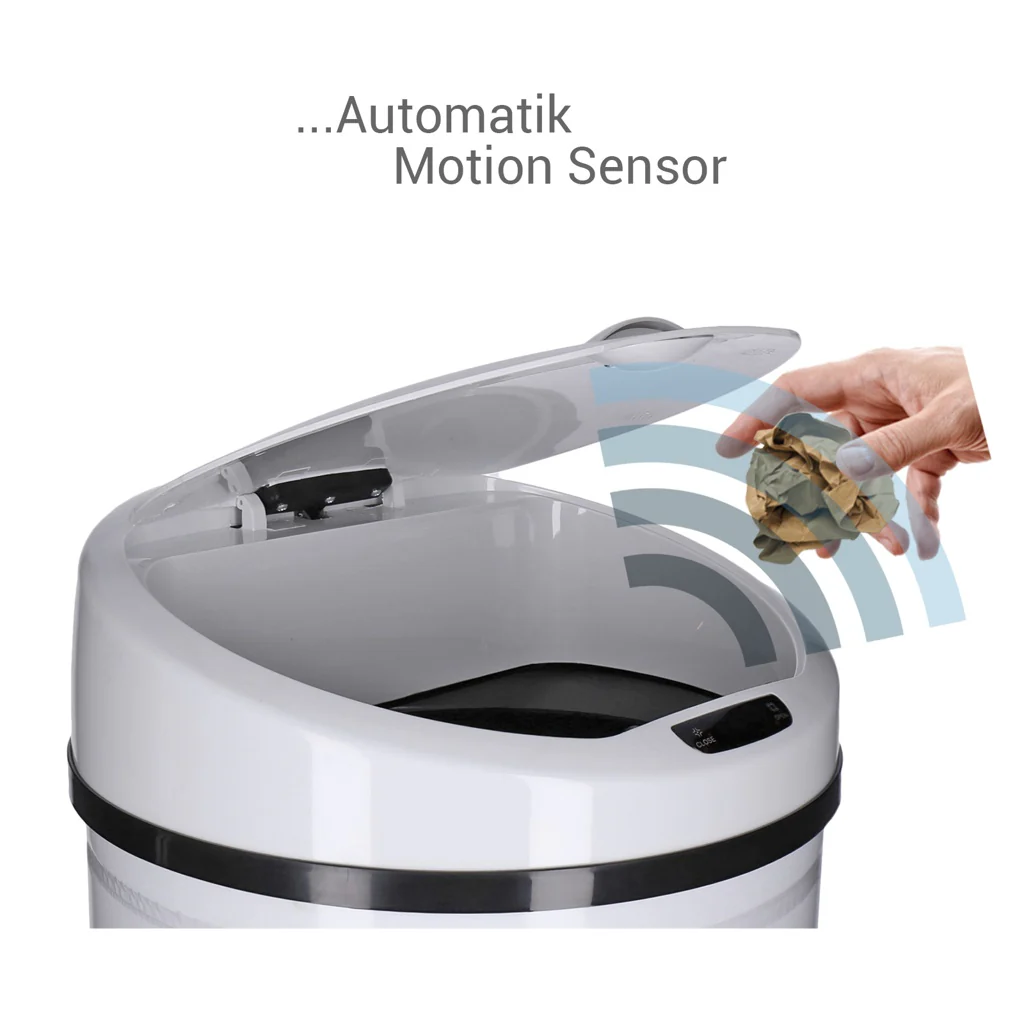 TP Sensor Mülleimer 50L weiß rund - Image 4