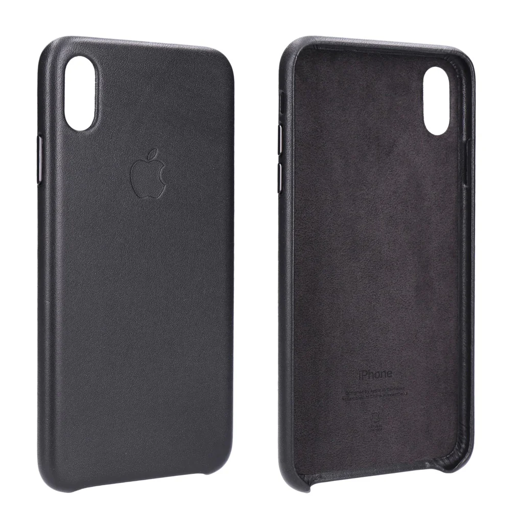 Apple Leder Case für iPhone Xs Max Schwarz