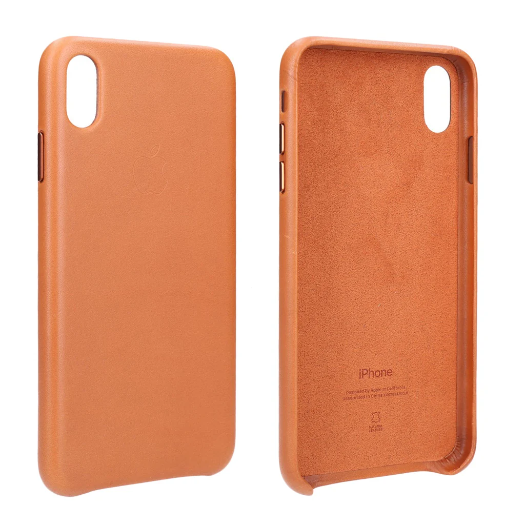 Apple Leder Case für iPhone Xs Max Sattelbraun