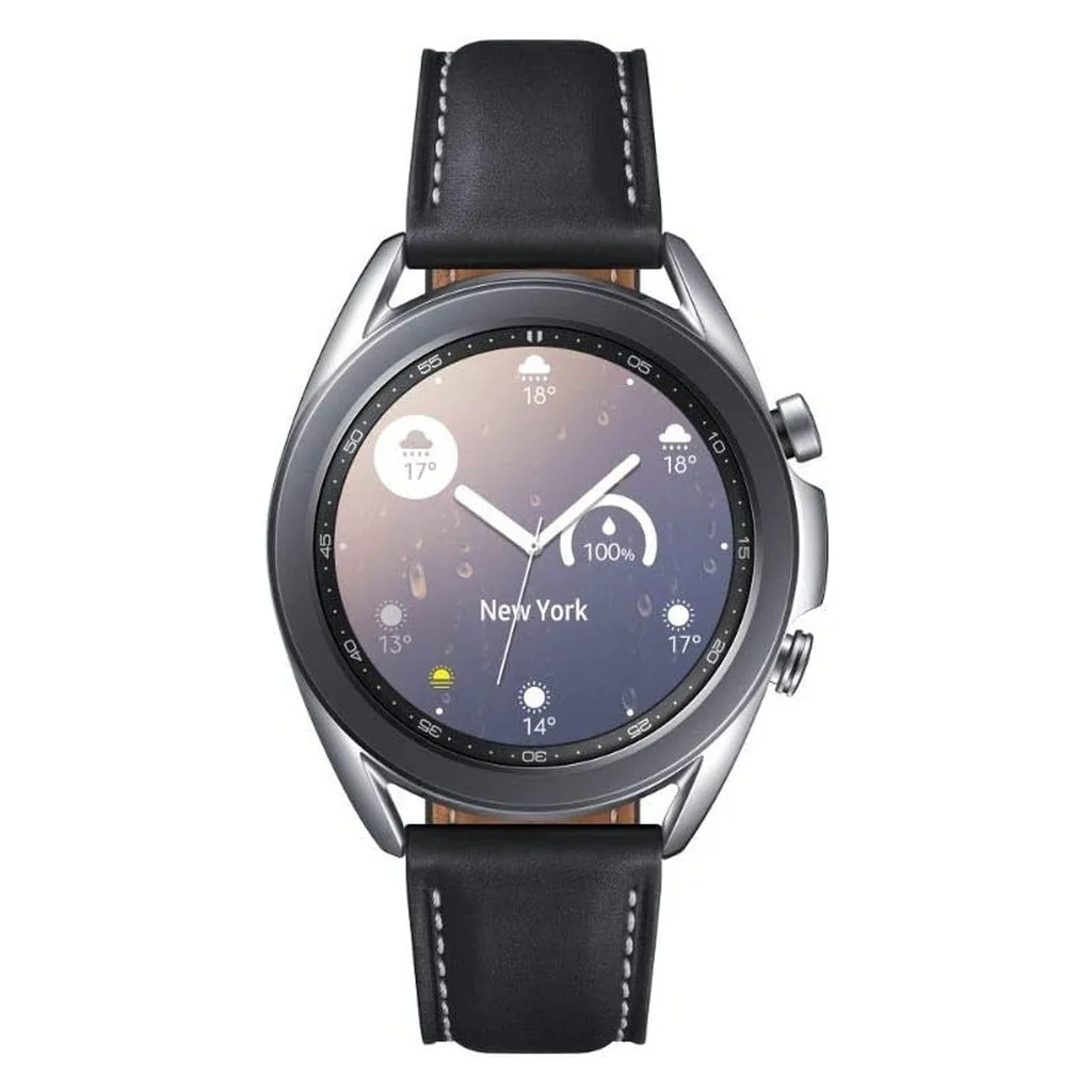 Samsung Galaxy Watch 3 SM-R850 41mm Silber Lederarmband Schwarz