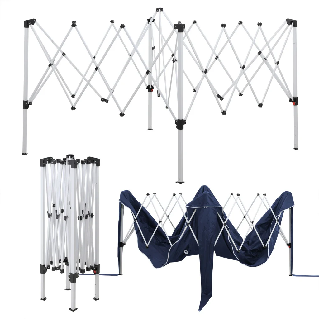 TP Faltpavillon 3x3m inkl. Aufbewahrungstasche wasserabweisend & UV-Schutz 50+ Blau - Image 5