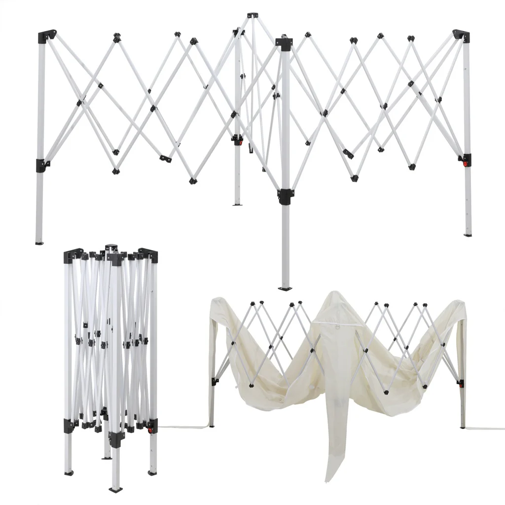 TP Faltpavillon 3x3m inkl. Aufbewahrungstasche wasserabweisend & UV-Schutz 50+ Beige - Image 5