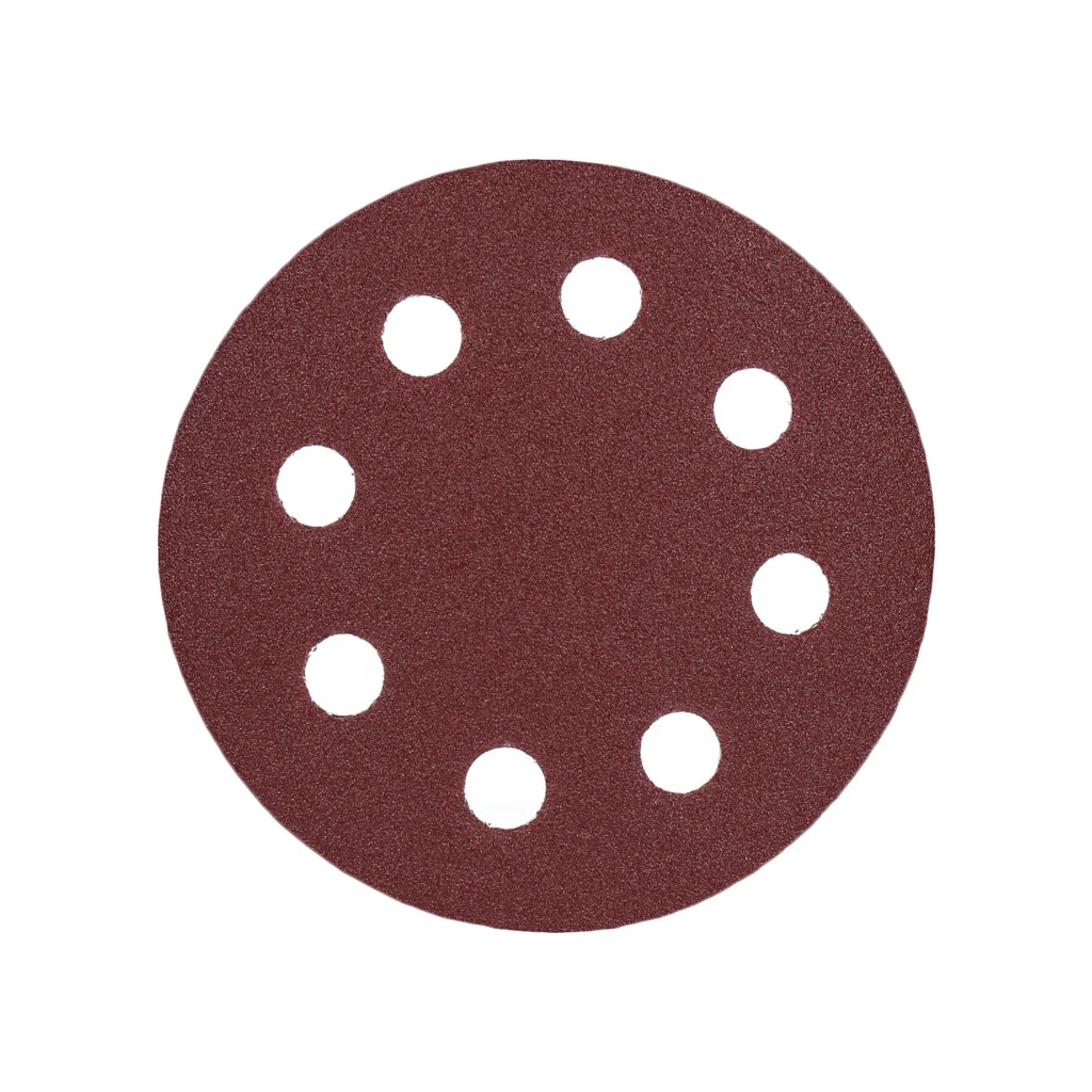 TP Schleifpapier, Schleifscheibe - Universal (rot) 125mm, 8-fach-gelocht, Papierbasis - 10er Pack P100 - Image 2