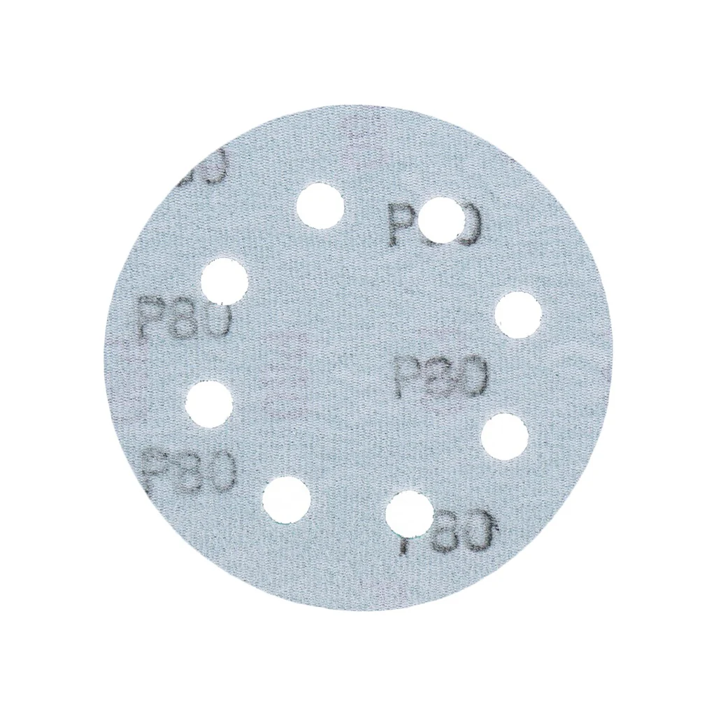 TP Schleifpapier, Schleifscheibe - Universal (grün 125mm, 8-fach-gelocht, Filmbasis - 10er Pack P80 - Image 3