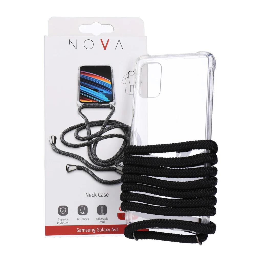 NOVA Necklace Case Handykette für Samsung Galaxy A41 Handykette mit Handyhülle transparent