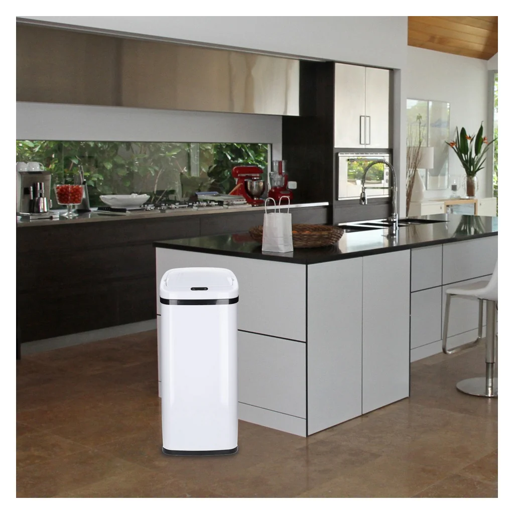 TP Sensor Mülleimer 30 Liter eckig weiß - Image 6