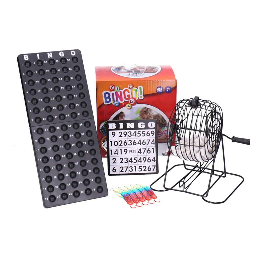 Bingo Set mit Trommel aus Metall und 75 Kugeln - Image 3