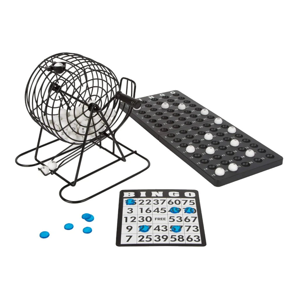 Bingo Set mit Trommel aus Metall und 75 Kugeln - Image 4