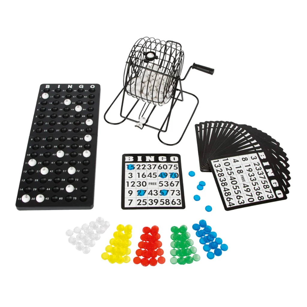 Bingo Set mit Trommel aus Metall und 75 Kugeln - Image 5