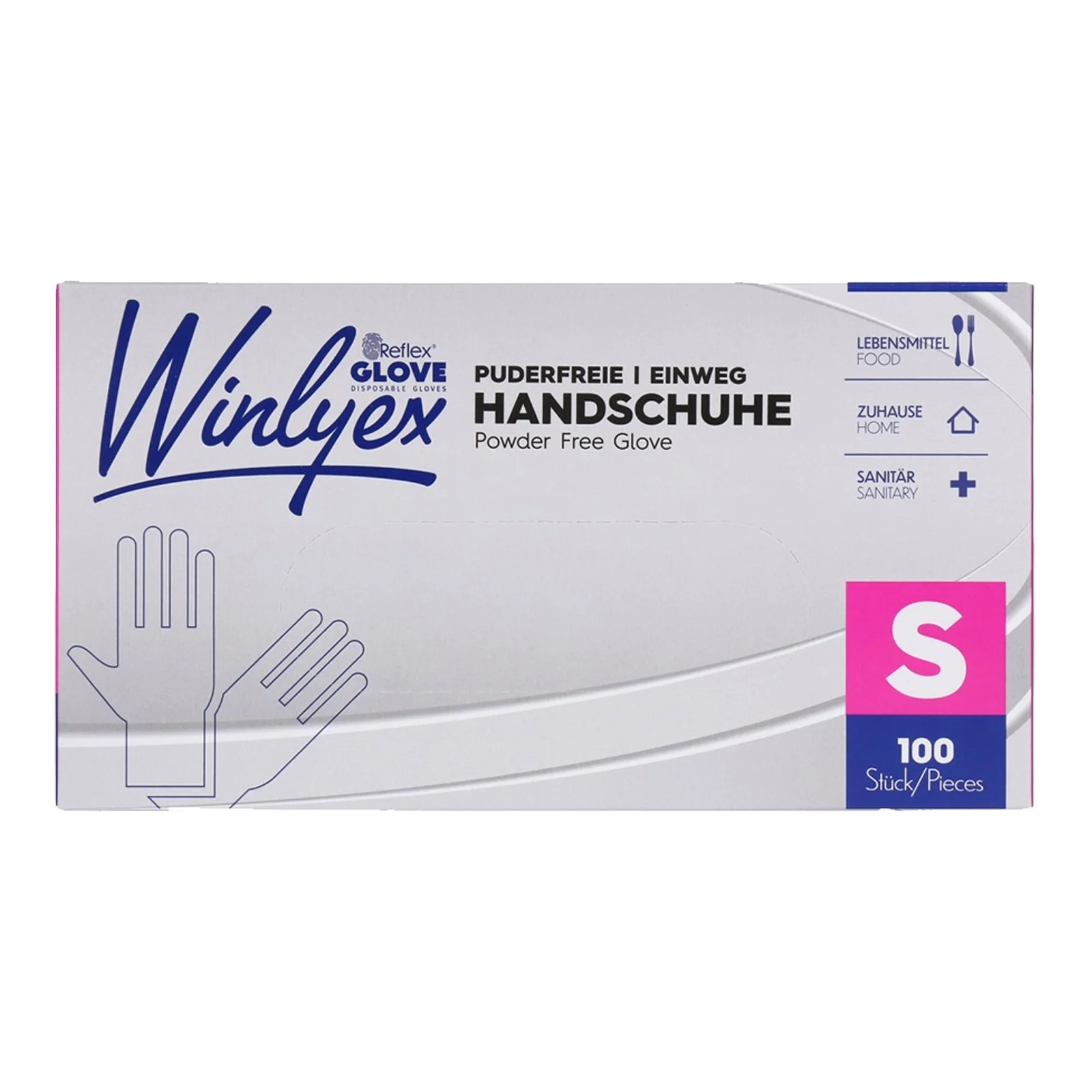 Reflex Winlyex 1000x Puderfreie Einweghandschuhe S - Image 3