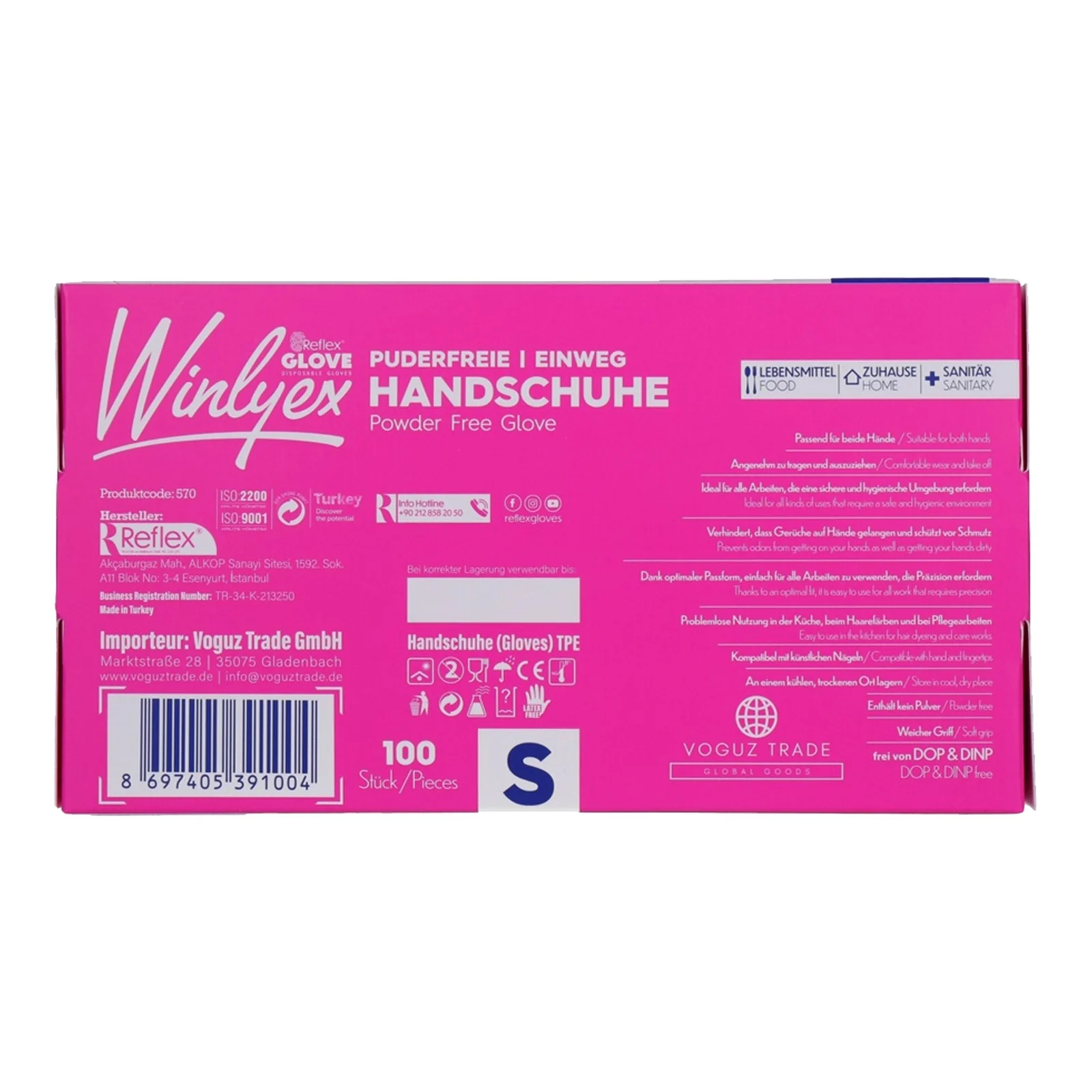 Reflex Winlyex 1000x Puderfreie Einweghandschuhe S - Image 4