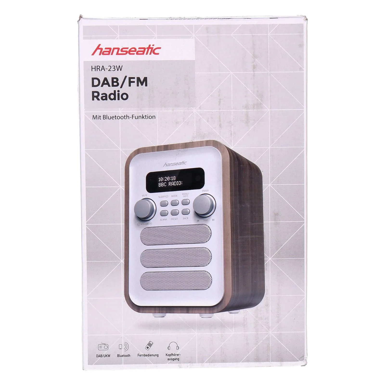 Hanseatic HRA-23 DAB/FM-Radio weiß/braun DAB FM/UKW Bluetooth - Image 5
