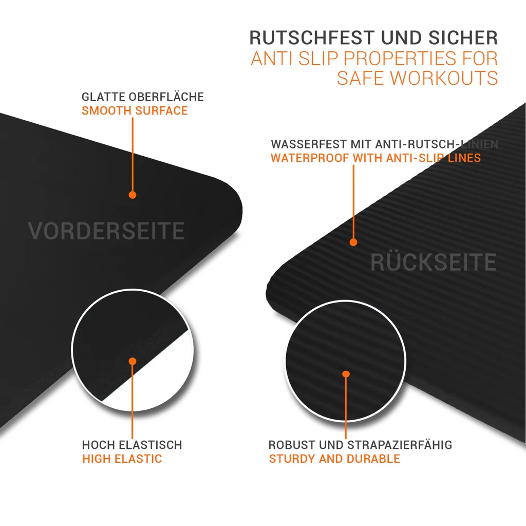 TP Yogamatte, Sport Unterlage aus Schaumstoff, für Pilates, Fitness, rutschfest, 185 x 61 x 1,5 cm - Image 4