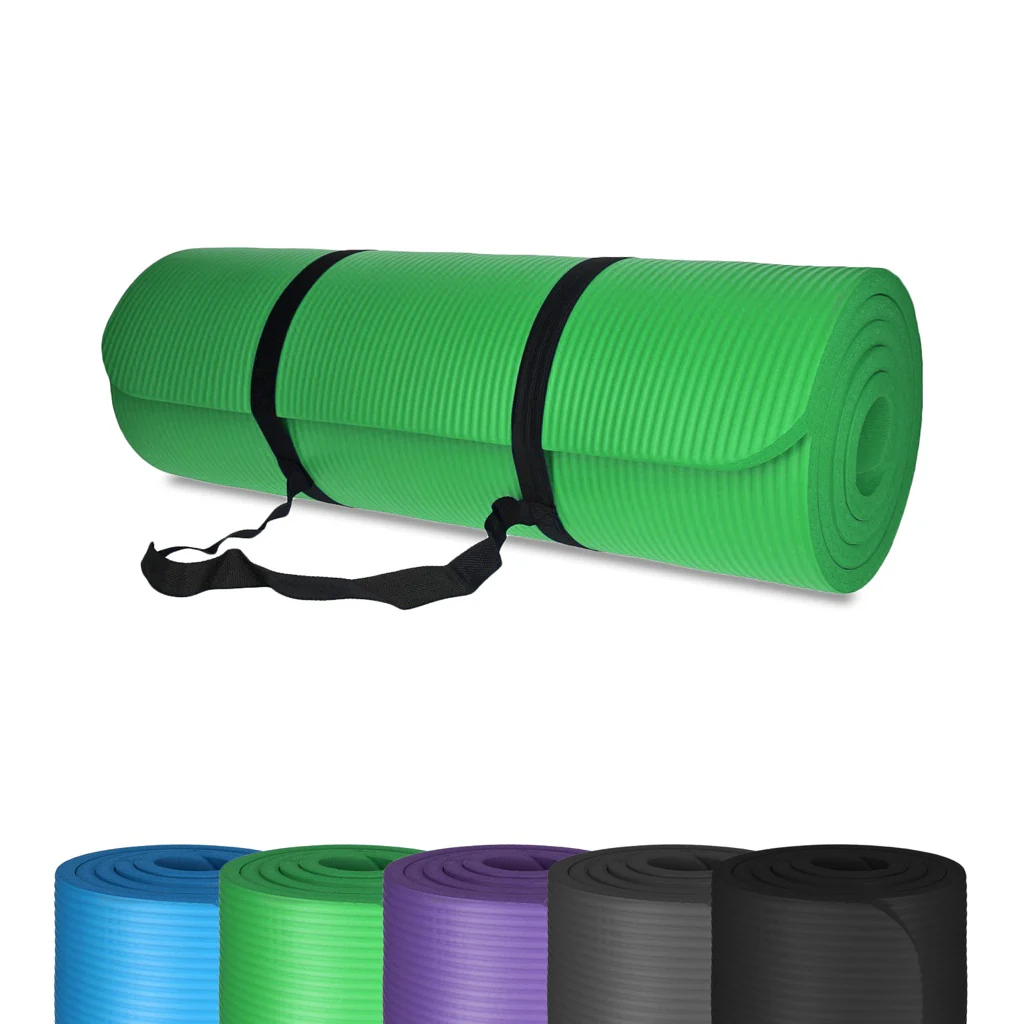 TP Yogamatte, Sport Unterlage aus Schaumstoff grün Pilates, Fitness, rutschfest, 185 x 61 x 1,5 cm