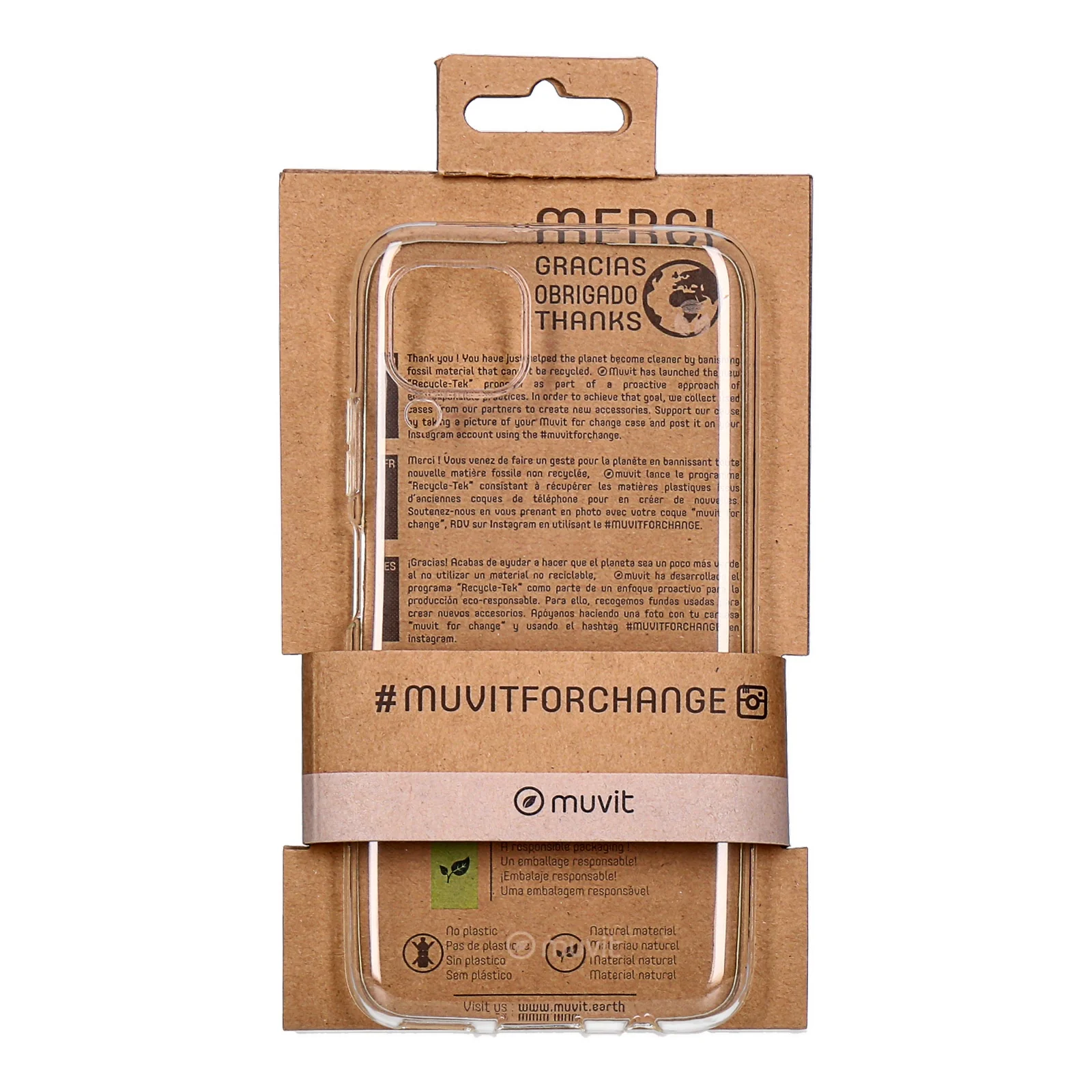 Muvit Cristal Soft Transparente + Protector Compatible Con Huawei P40 Lite + Prot - Image 2