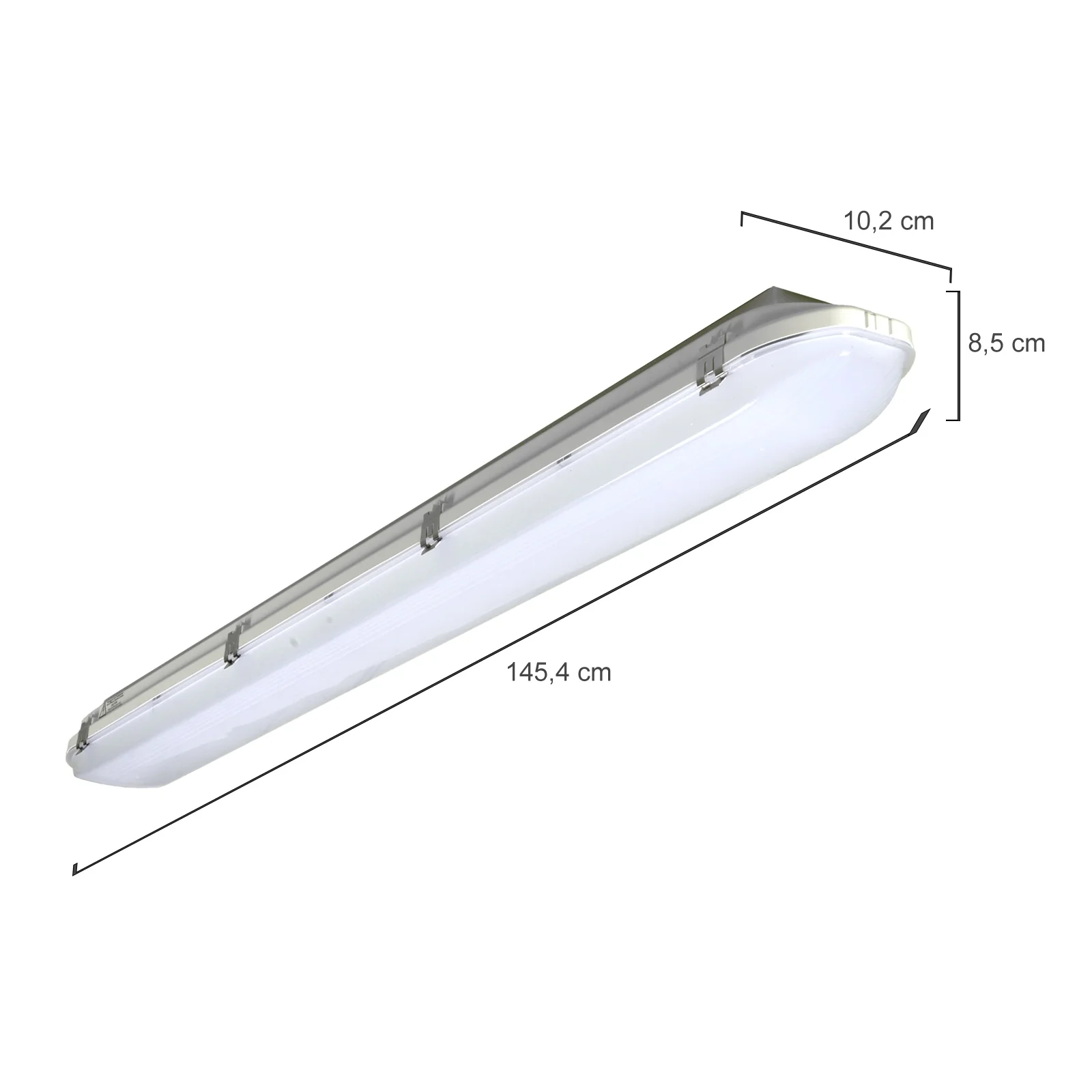 PRACHT LUNA-N LED 2 Feuchtraumleuchte 1,5m PM 1x27W, 4200lm, 4000K in weiß - Image 5