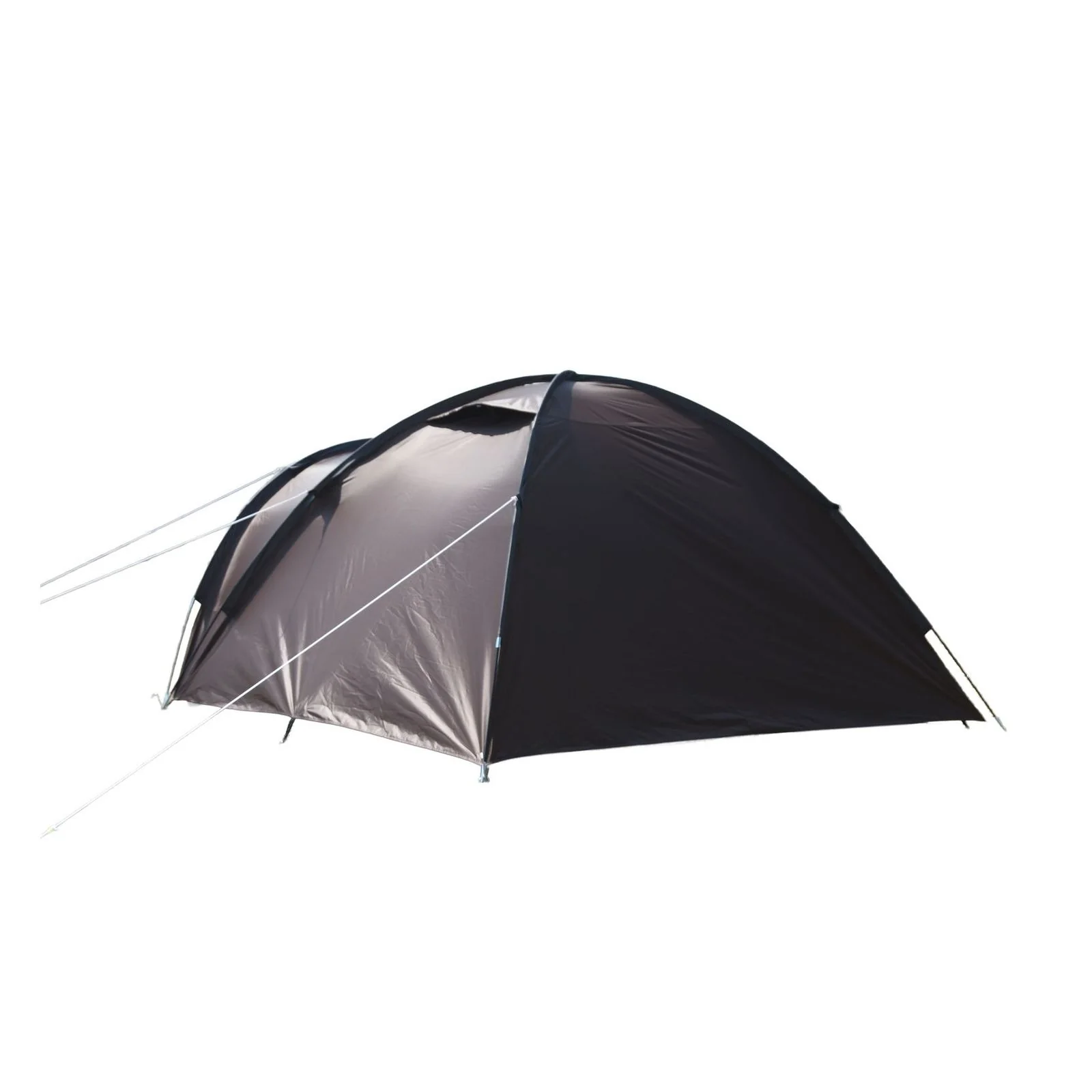 TP Campingzelt für 3-4 Personen, doppelwandig, wasserdicht, verdunkelter Innenraum inkl. Tasche Braun/Grau - Image 4