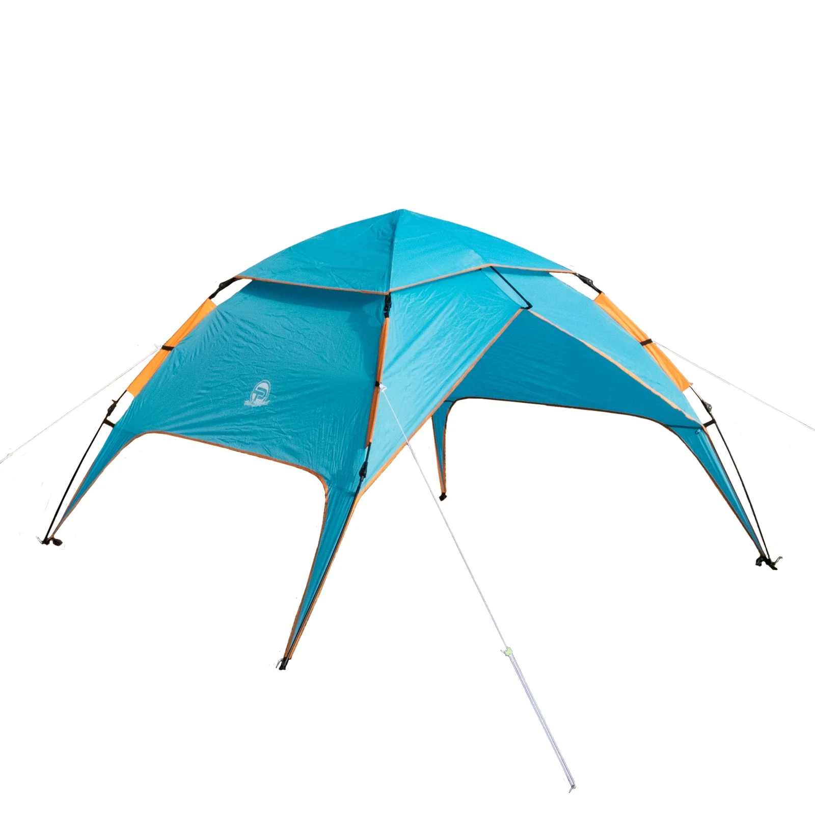 TP Automatik-Campingzelt für 3-4 Personen Pop-Up, doppelwandig, wasserdicht mit Tragetasche Türkis/Beige - Image 7
