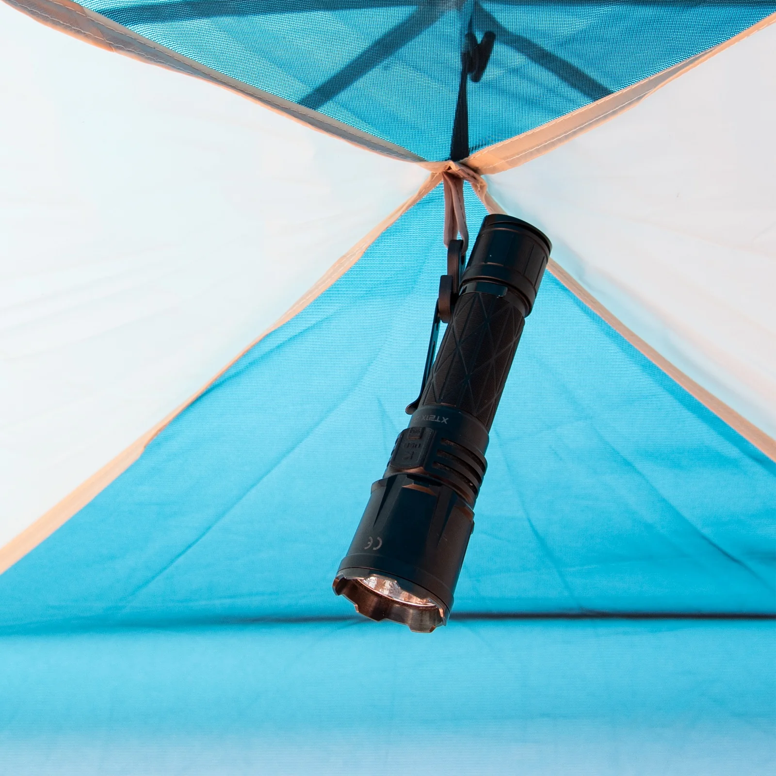 TP Automatik-Campingzelt für 3-4 Personen Pop-Up, doppelwandig, wasserdicht mit Tragetasche Türkis/Beige - Image 8