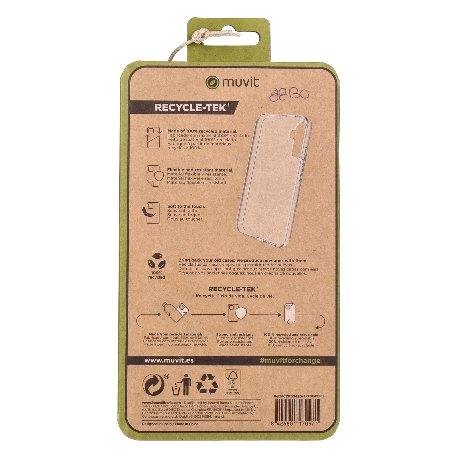 Muvit Samsung Galaxy A34 5G Silicon Case Transparent - Image 2