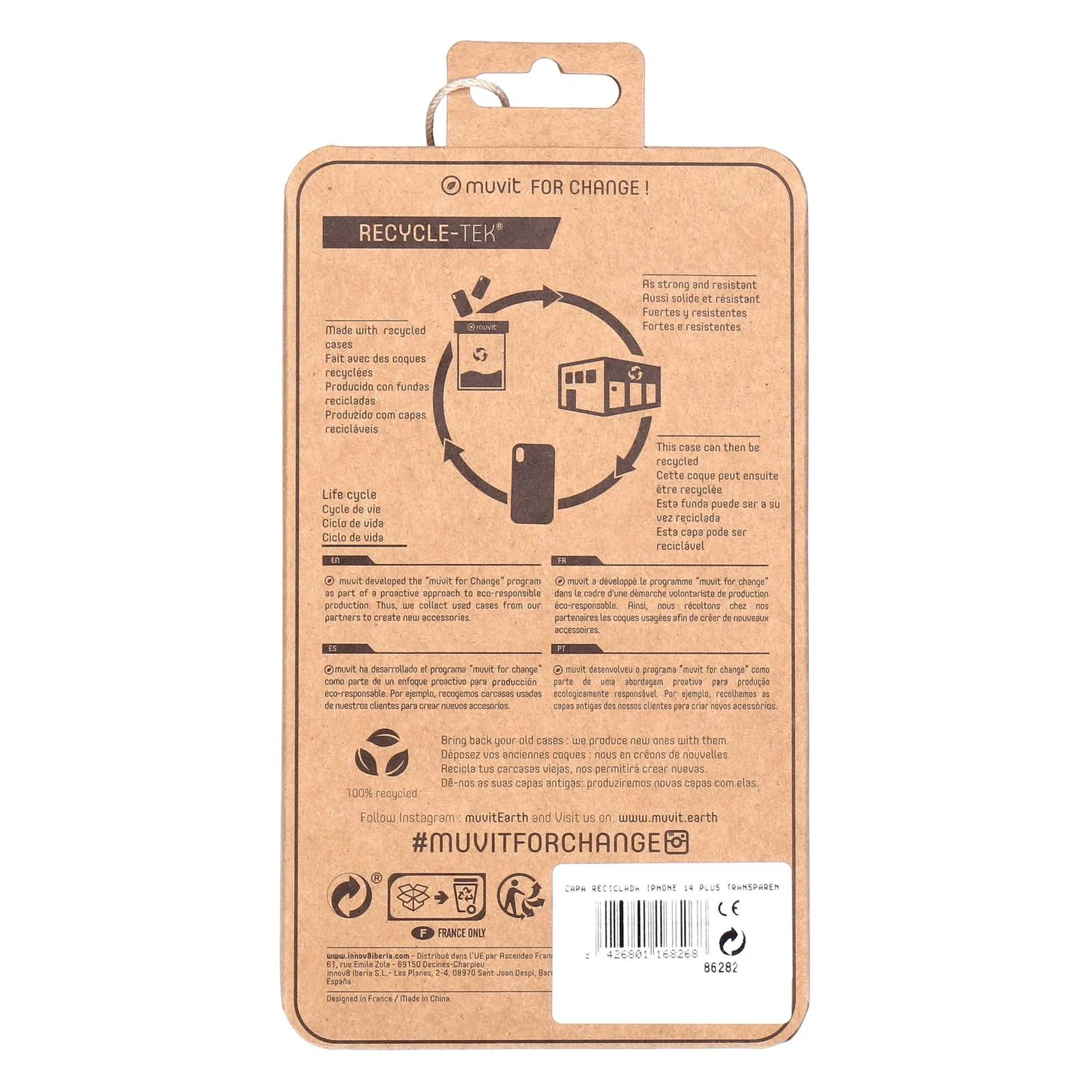 Muvit Apple iPhone 14 Plus Silicon Case Transparent - Image 2