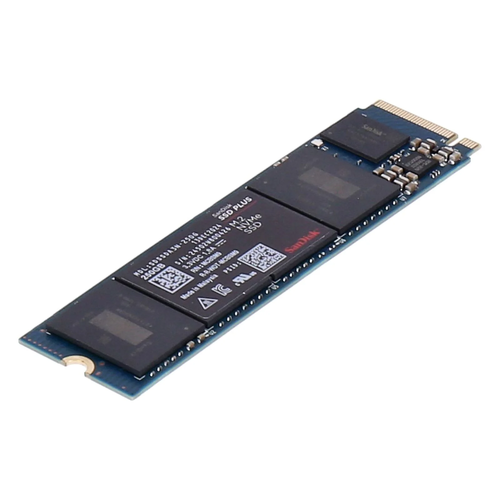 SanDisk SSD PLUS M.2 NVMe SSD interne SSD-Festplatte 250 GB PCIe 3.0 Schwarz - Image 2