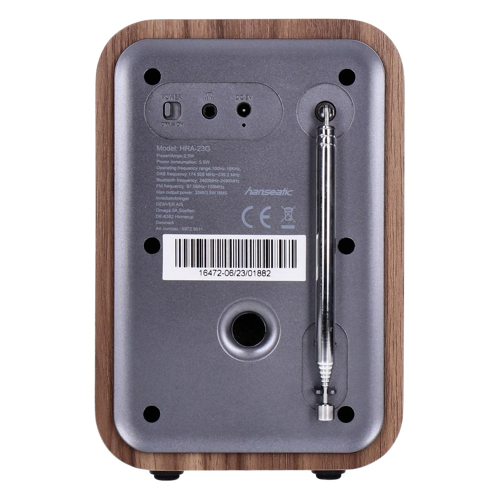 Hanseatic HRA-23G Digitalradio (DAB) (3,5 W) Grau/Braun - Image 4