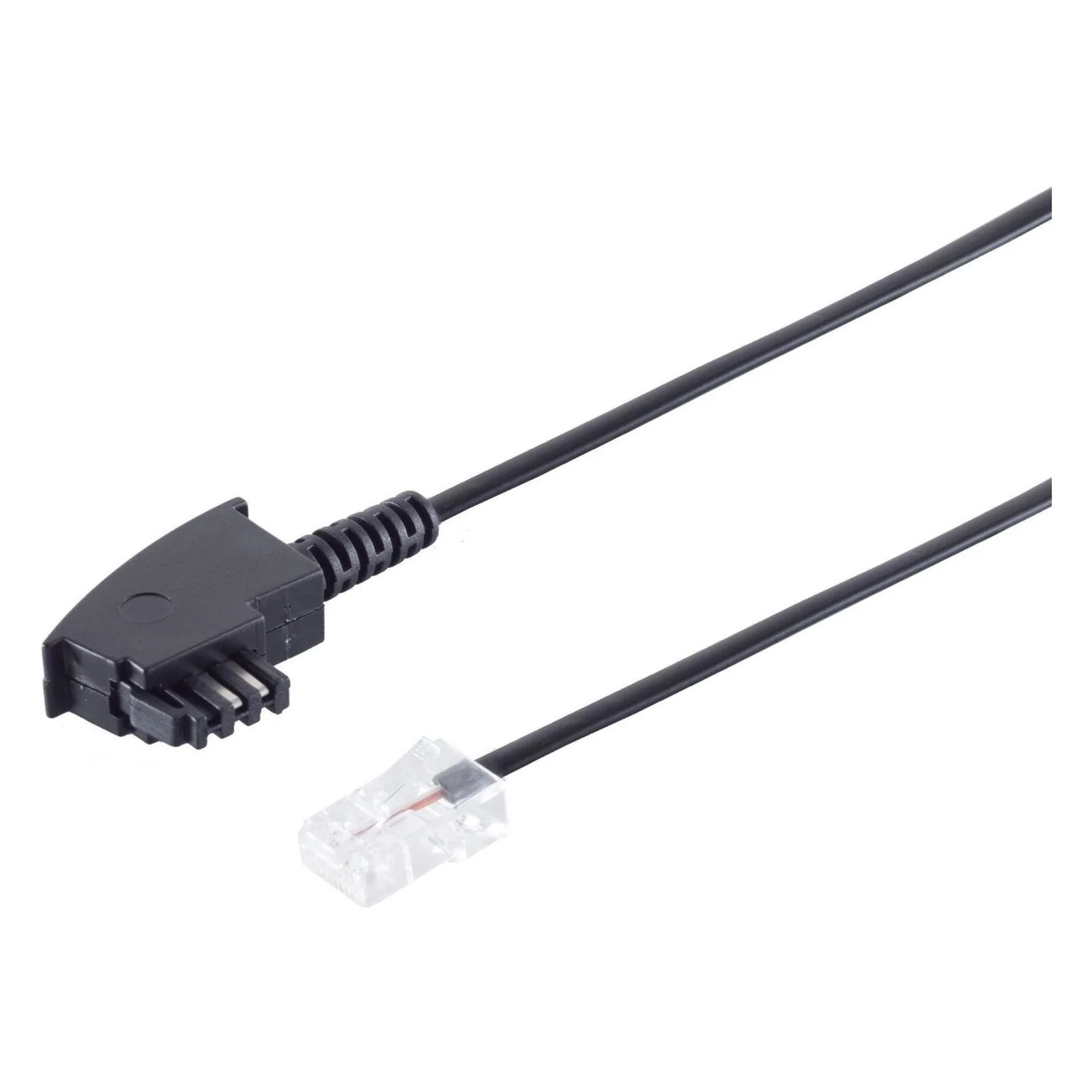Routerkabel 10m TAE-F auf RJ45 schwarz Kompatibel mit DSL ADSL VDSL