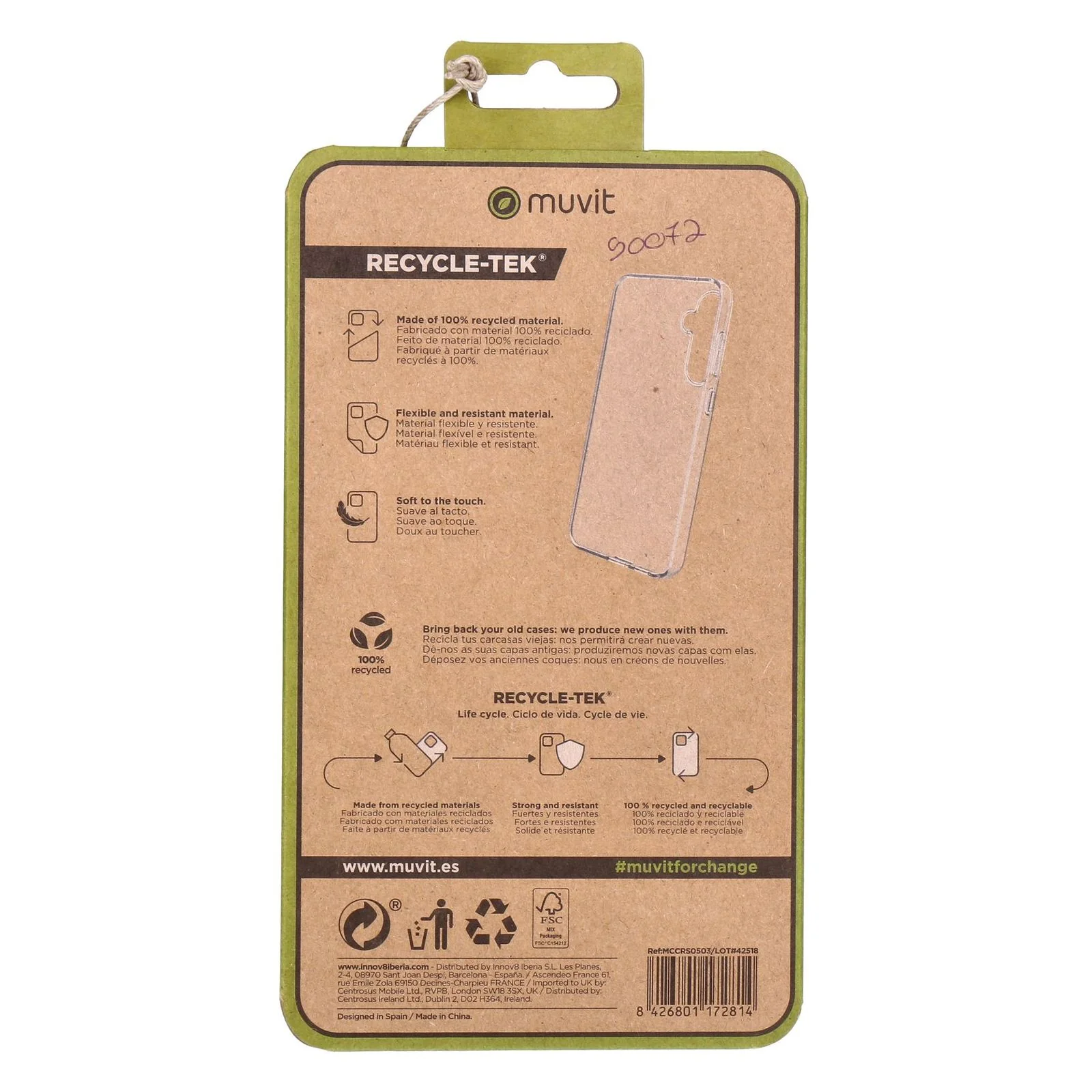 Muvit Samsung Galaxy S23 FE 5G Silicon Case Transparent - Image 2