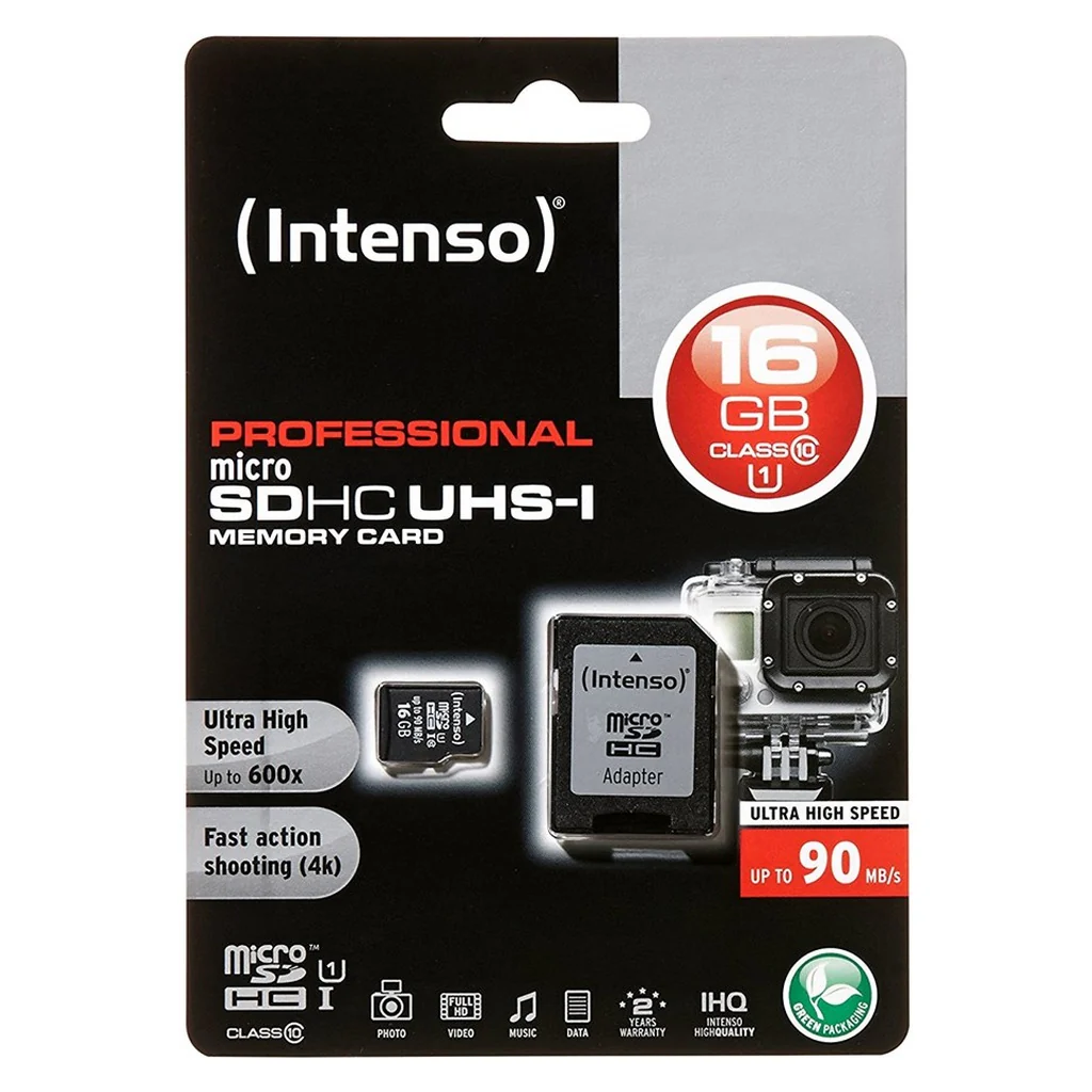 Intenso Micro SD Card 16GB UHS-I Professional inkl. SD Adapter - Image 2