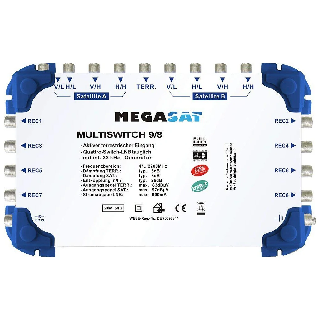 Megasat Multiswitch 9/8 SAT-Multischalter