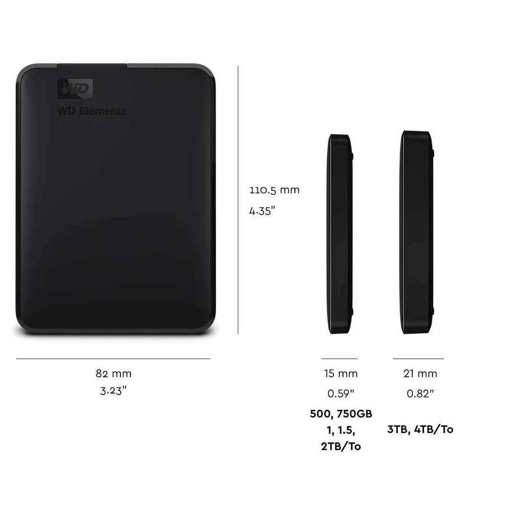 Western Digital Elements Portable 1TB USB Festplatte - Image 3