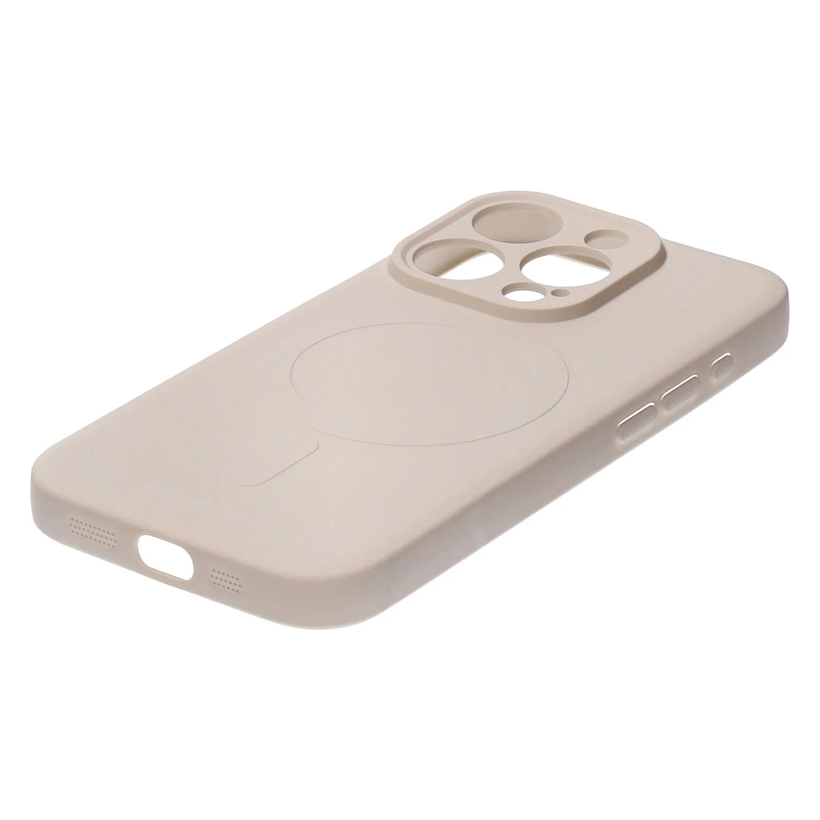 Mobilize Protection Pack iPhone 15 Pro Silikon Case Creme und Displayschutz - Image 2