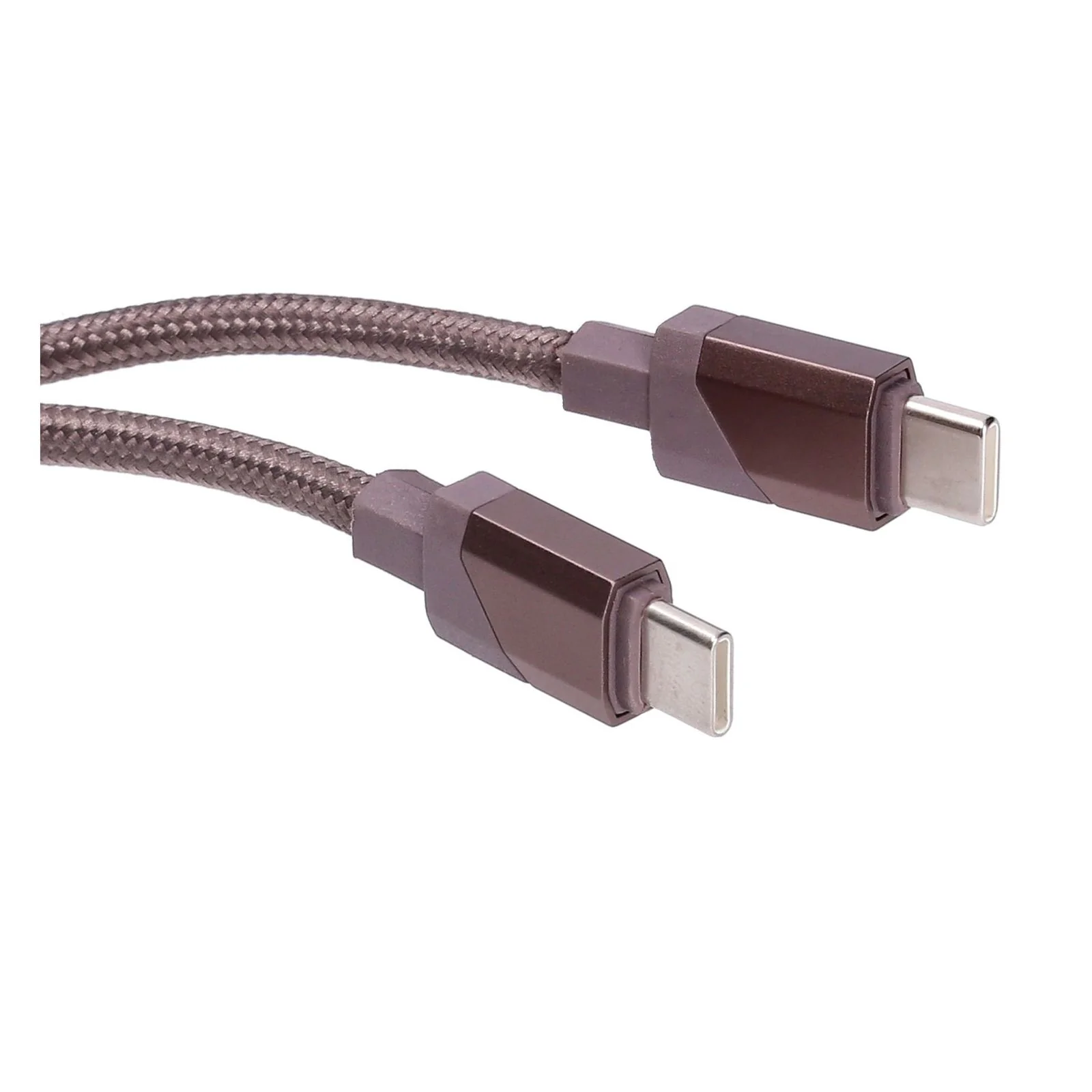 SDL Lade- und Synchonisierungskabel 1,2 m USB-C auf USB-C Stoff ummantelt braun - Image 2